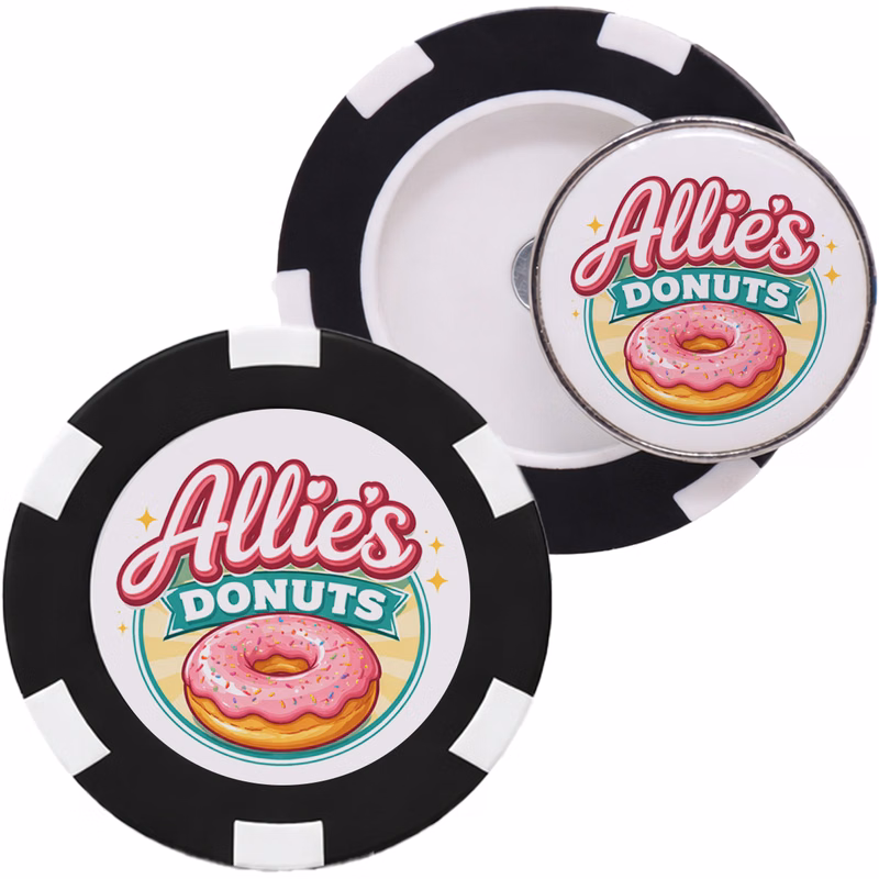 Poker Chip with Removable Ball Marker