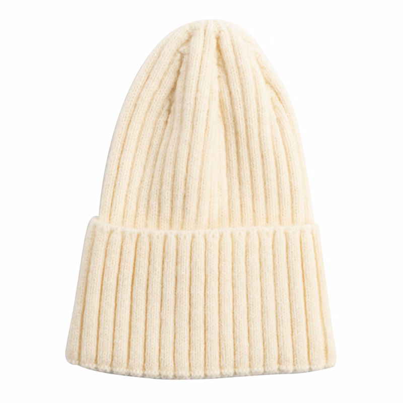 Premium Stock Chunky Ribbed Cuffed Beanie - Acrylic Blend