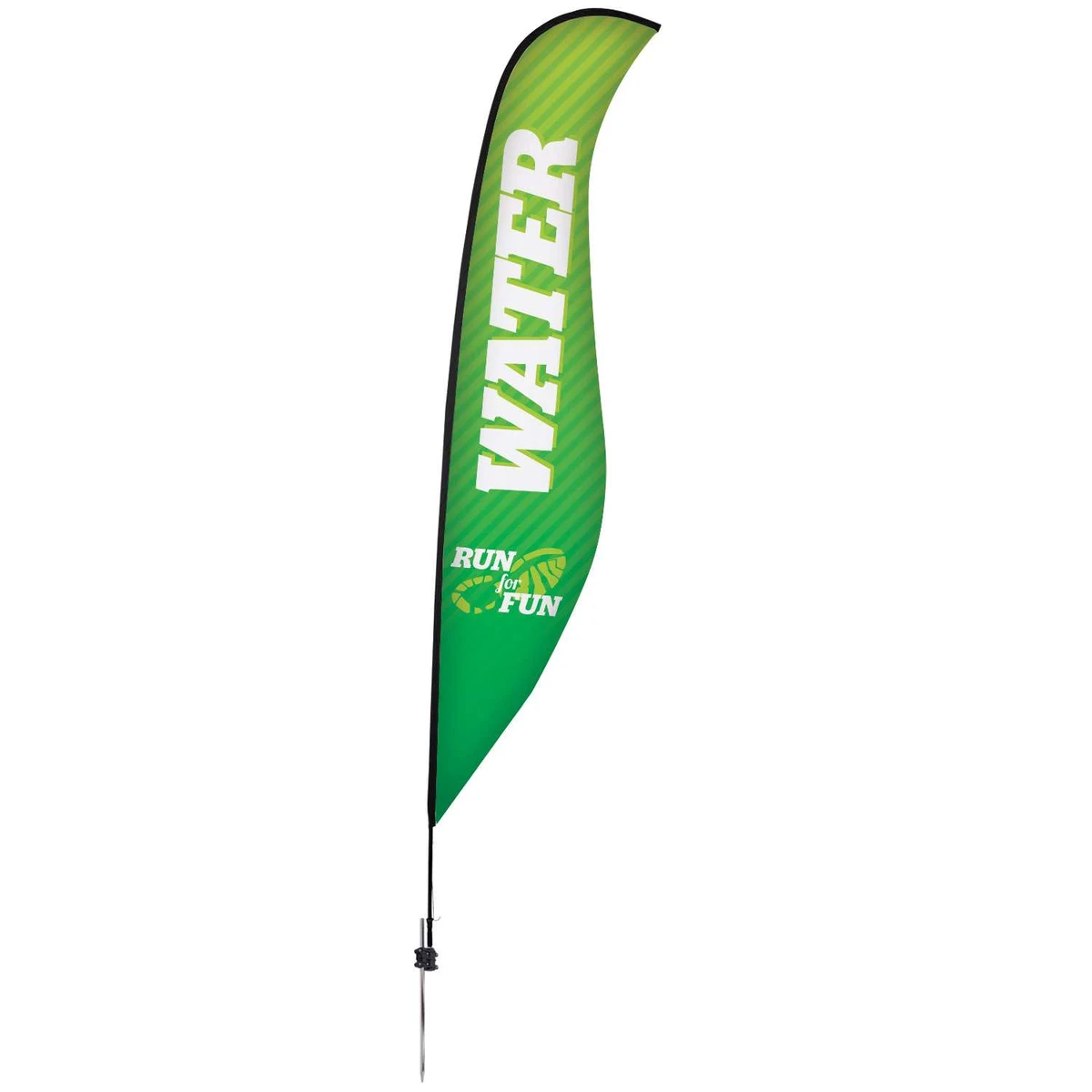 17' Premium Sabre Sail Sign Kit (Single-Sided with Ground Spike) 1