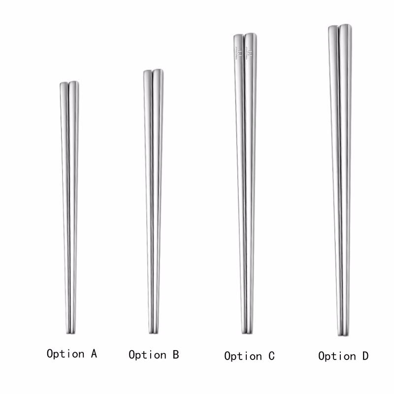 Square Stainless Steel Chopsticks
