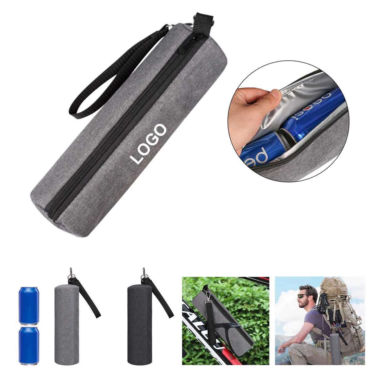 2 Can Insulated Cooler Beer Sleeve Golf Bag 1