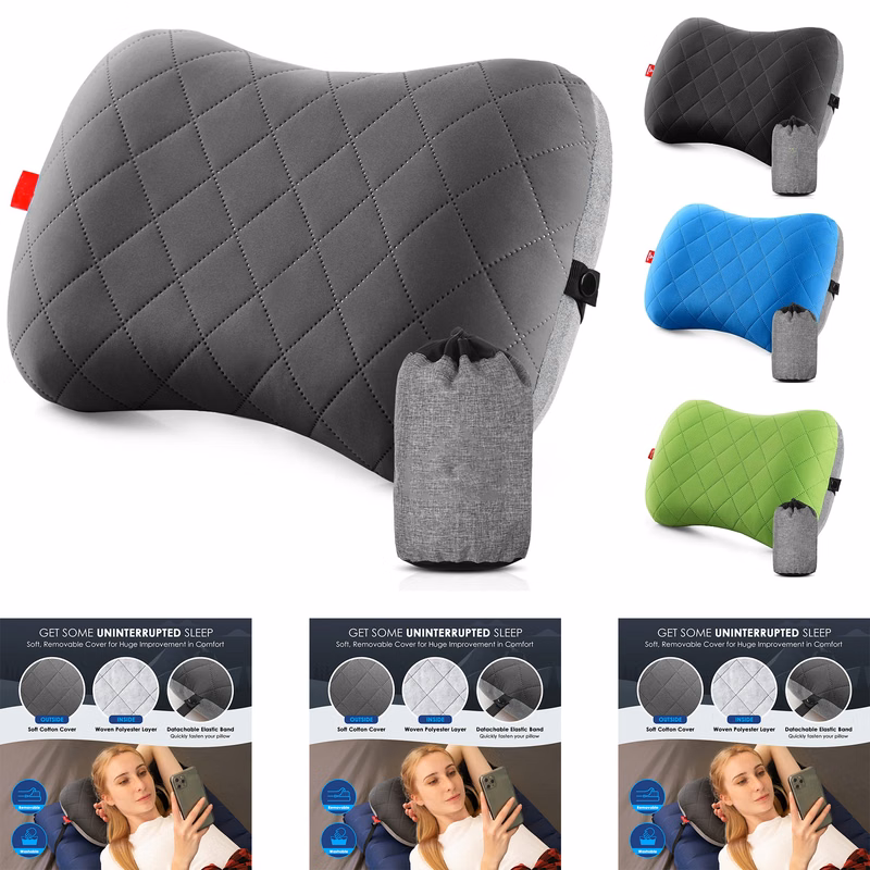 Camping Pillow with Removable Cover