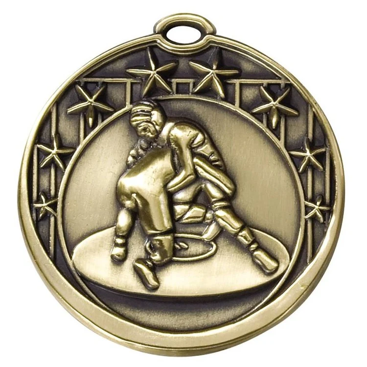 Wrestling Star Medal, 2" 1