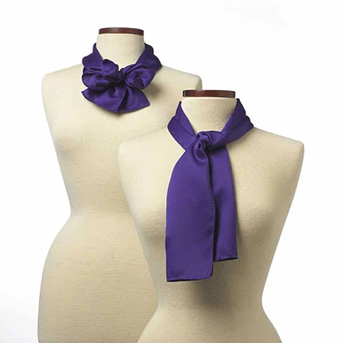 Purple Polyester Satin Scarf - 8"x45" 1