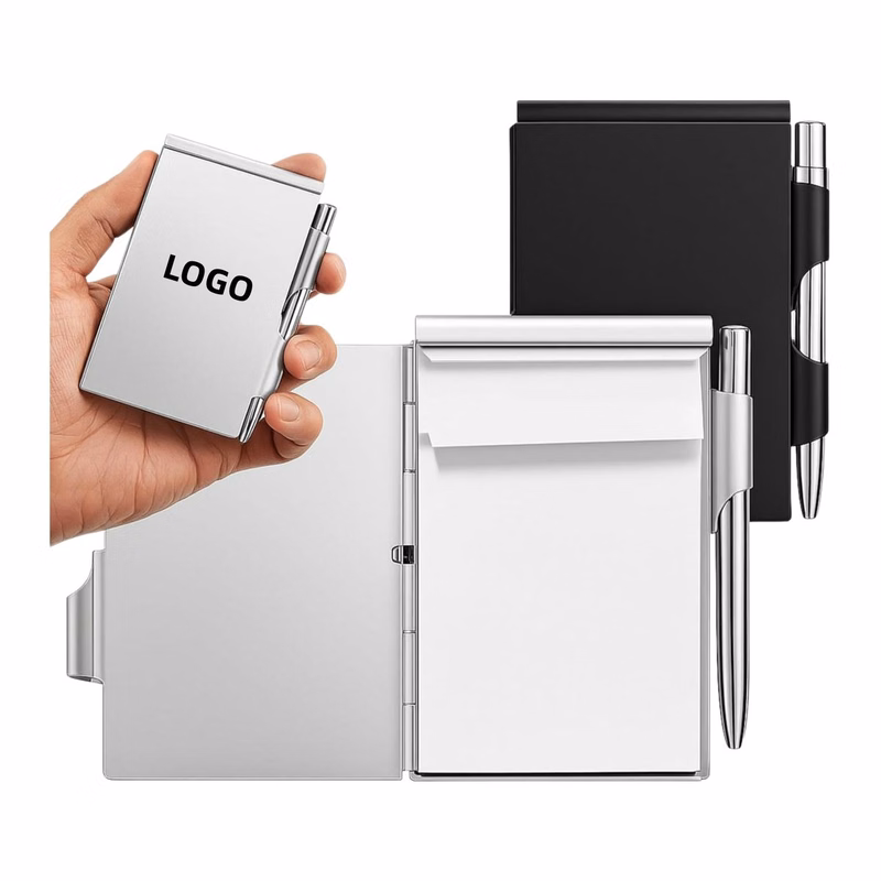 Aluminum Alloy Card-Size Pen Notepad