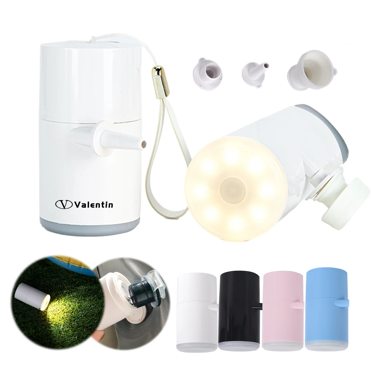 Mini Rechargeable Air Pump With Light 1