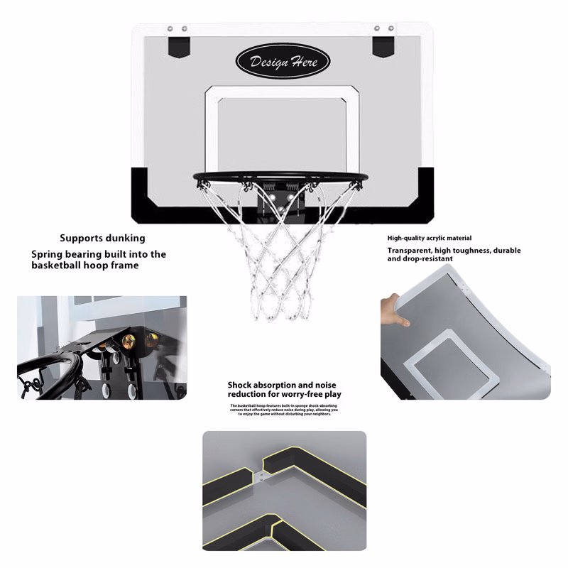 MOQ 10pcs Foldable Indoor Basketball Hoop