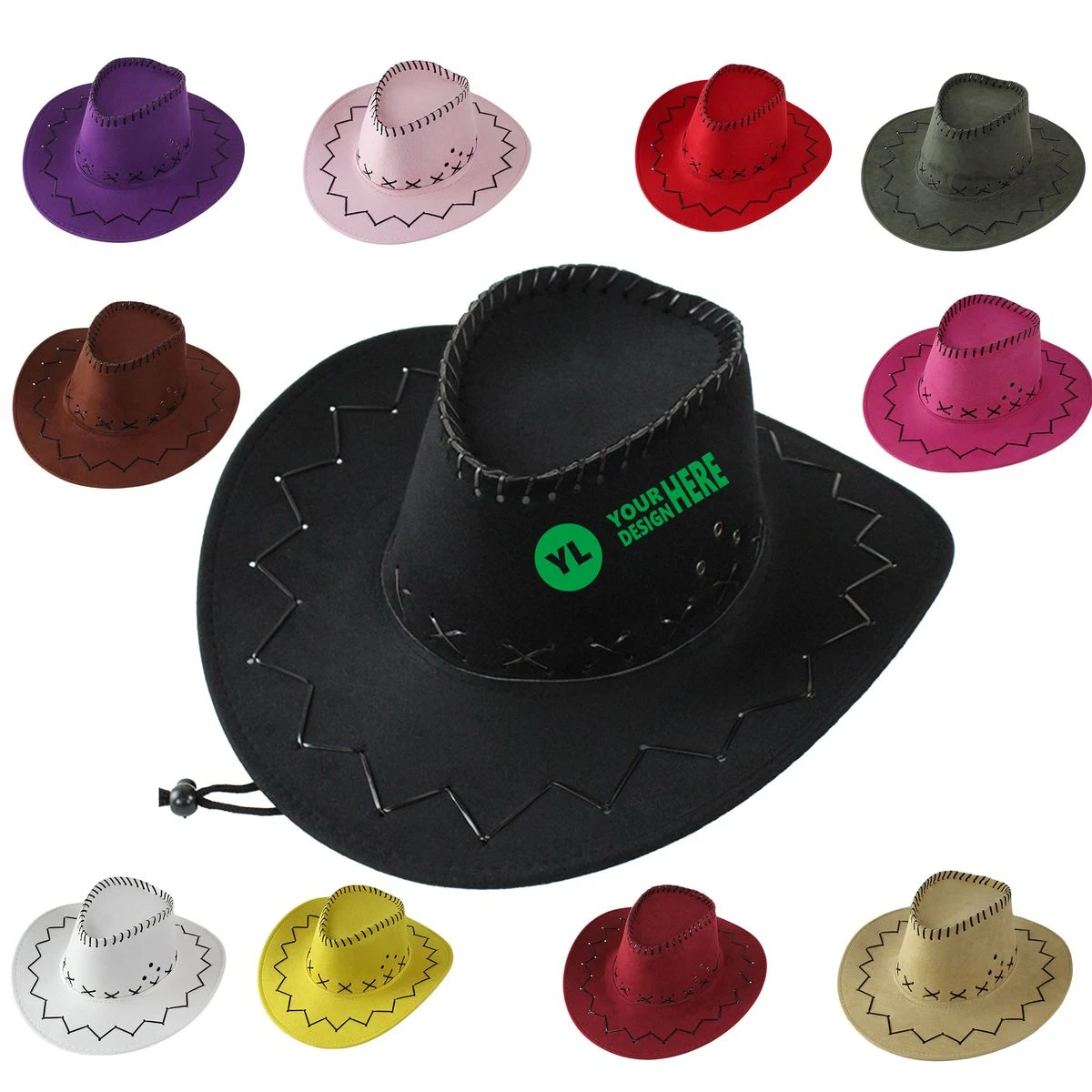 Patterned Summer Western Cowboy Hat 1