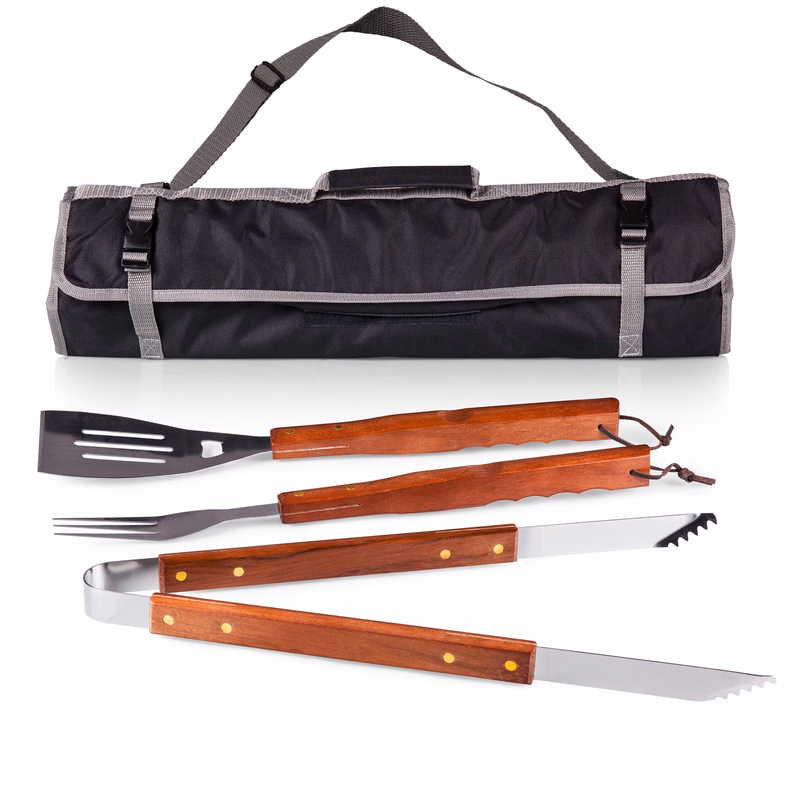 3-Piece BBQ Tote & Grill Set