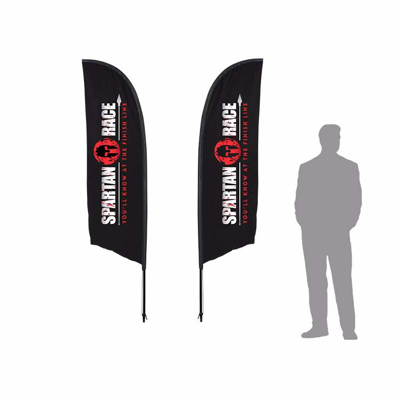 8ft Double Sided Blade Flag w/ Pole