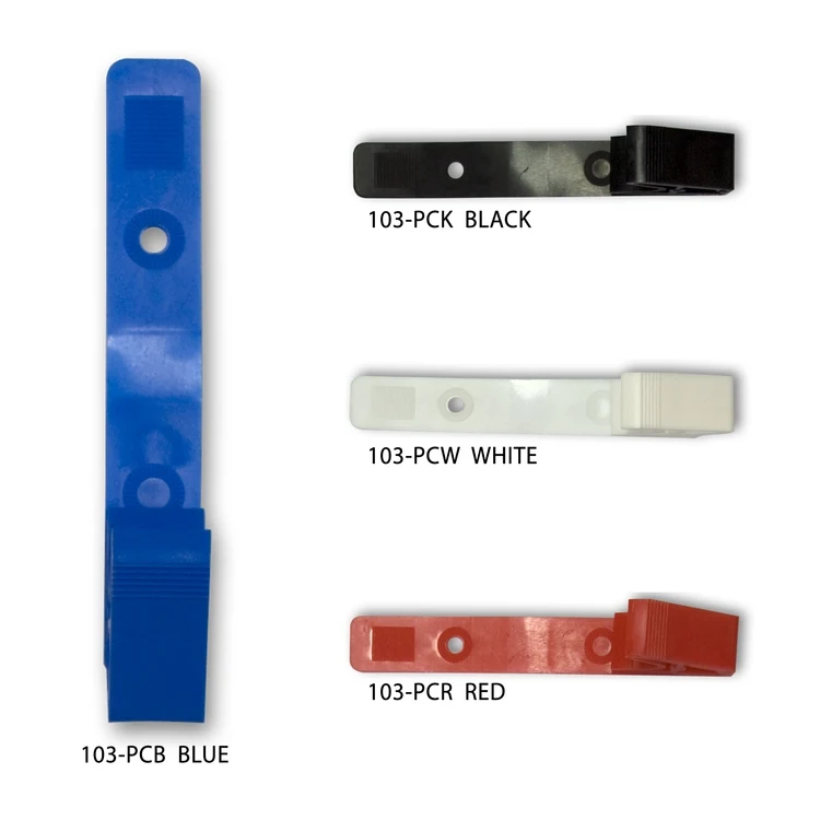 Metal-Free Plastic Strap Clips w/ Kurled Thumb Grip (3.125" - 80mm) 1