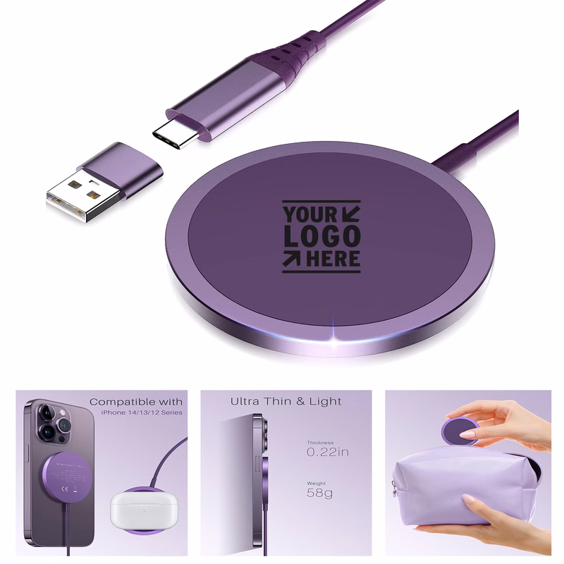 Phone 13 14 Max Series USB C Mag Safe Magnetic Wireless Charger Pad