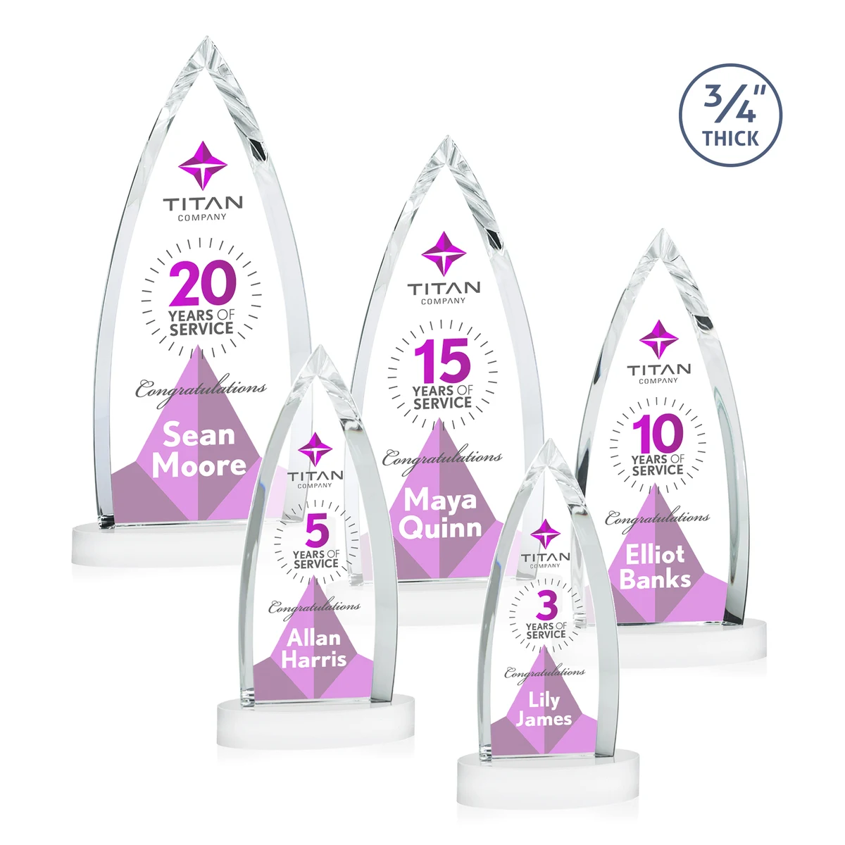 Shildon VividPrint™ Award on Alberton Base - White 1