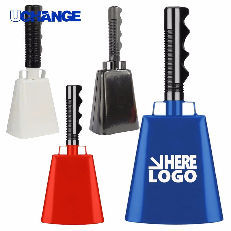 Cow Bell Noise Maker Tool With Handle for Fans