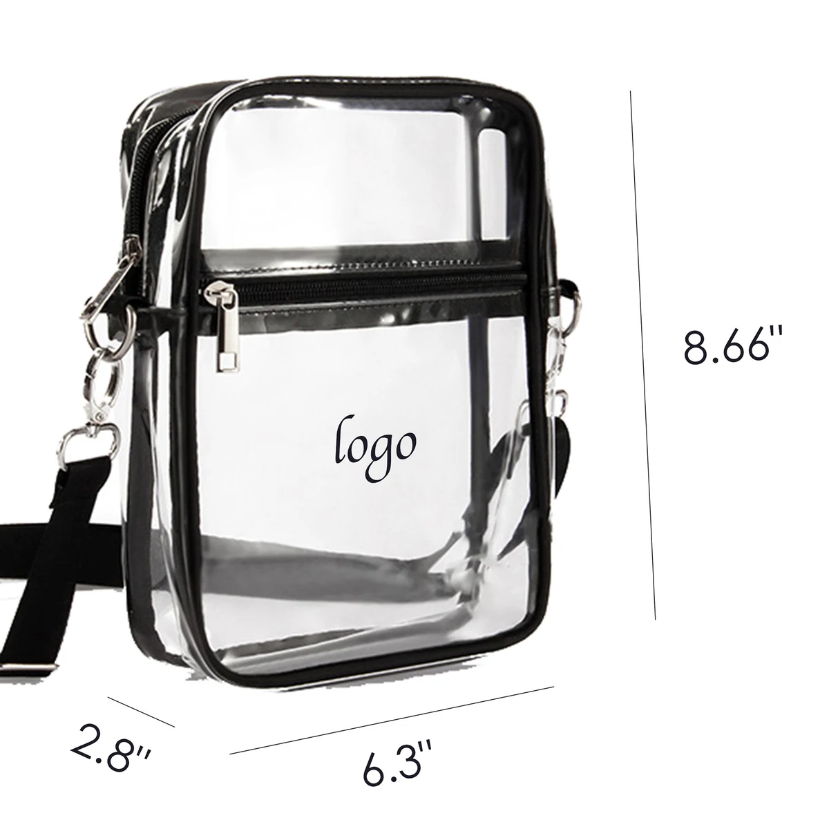 MOQ100 PVC Transparent Crossbody Bag 1