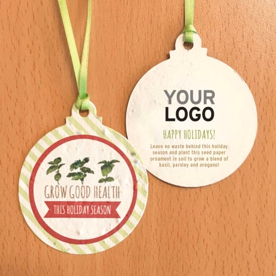 Grow Good Things Seed Paper Ball Ornaments