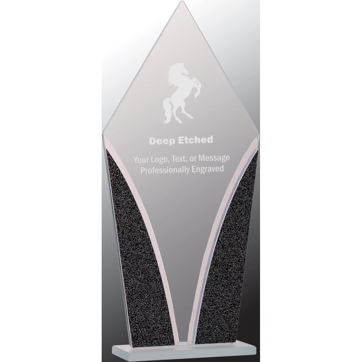 9 1/4" Diamond Designer Glass Award 1