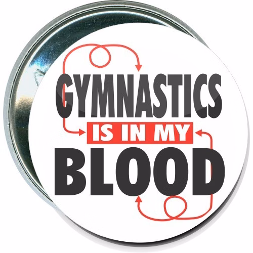 Gymnastics is in my blood, Sports Button