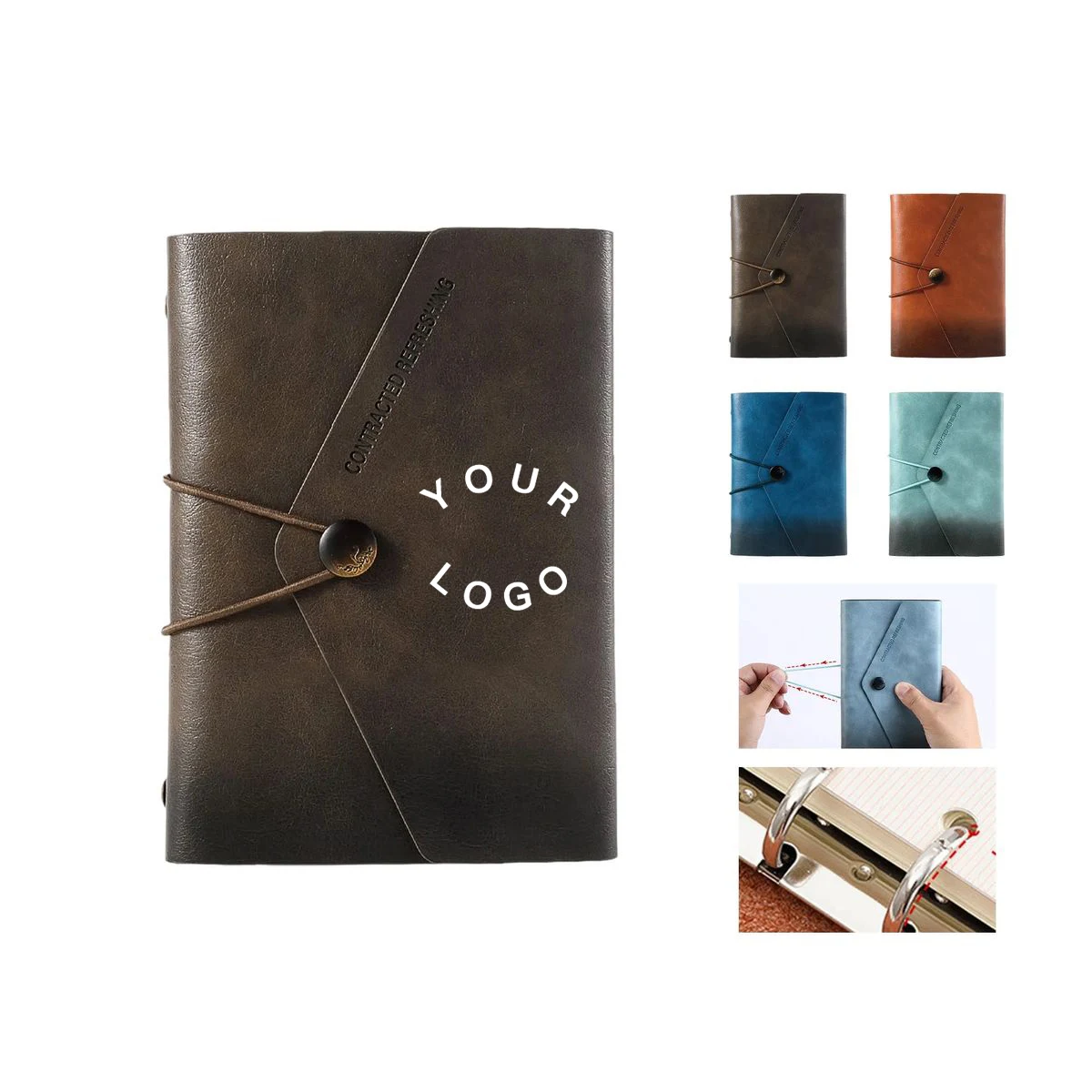 Durable PU Leather Notebook with Gradient Color Design 1