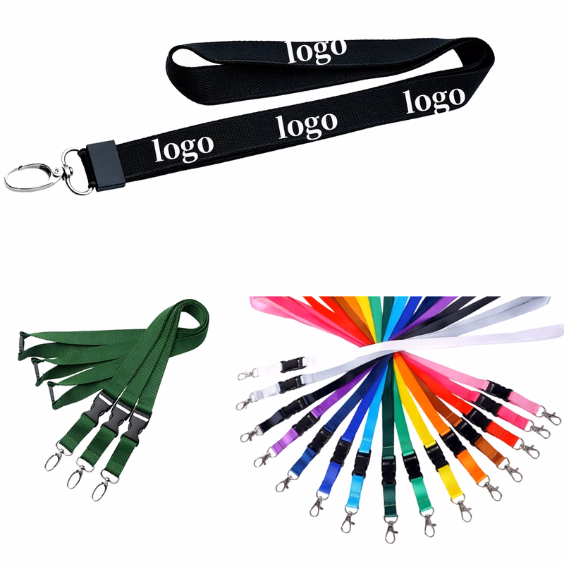 Custom Logo Printed Lanyard ID Badge Strap With Hook