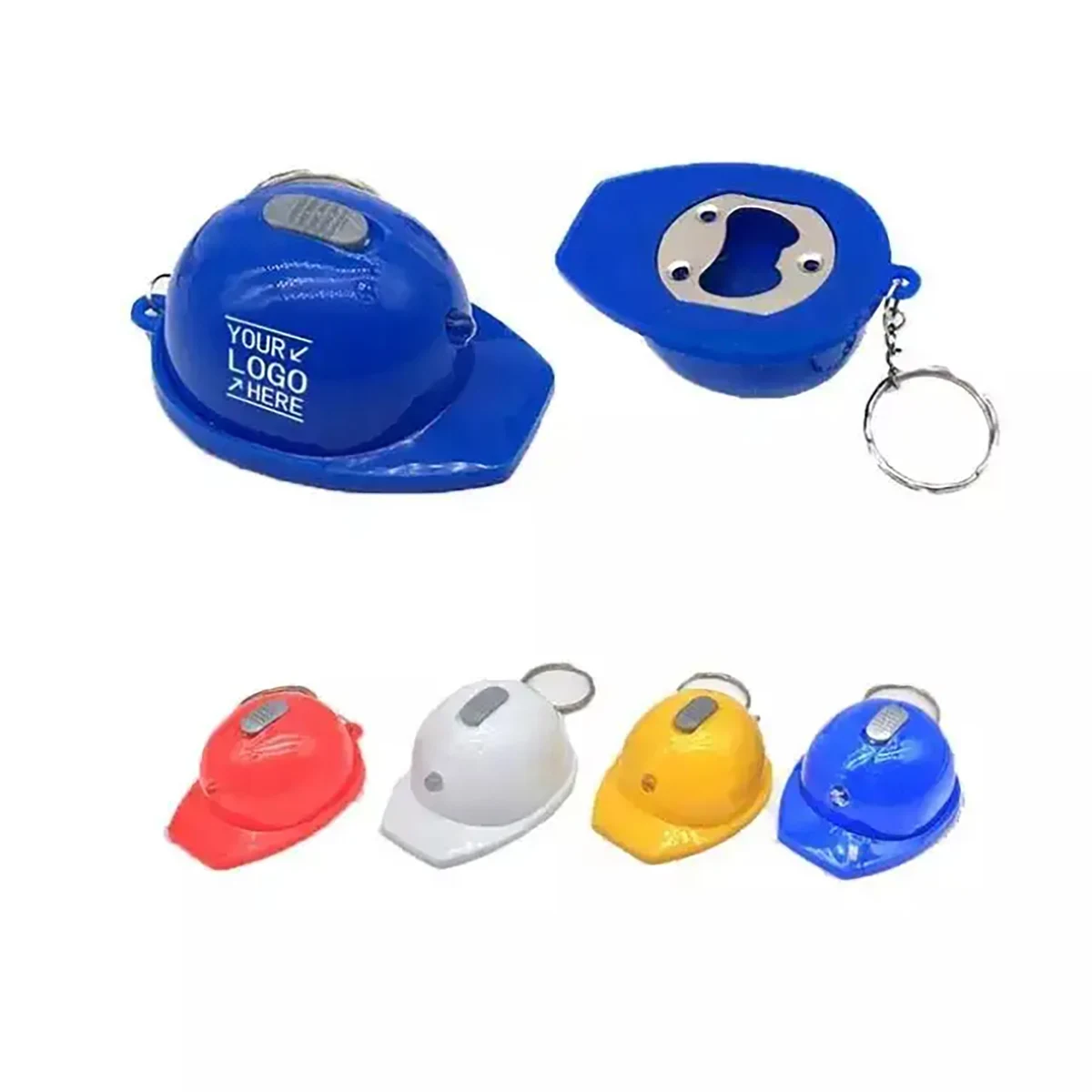 Mini Led Helmet Plastic Keychain Bottle Opener 1
