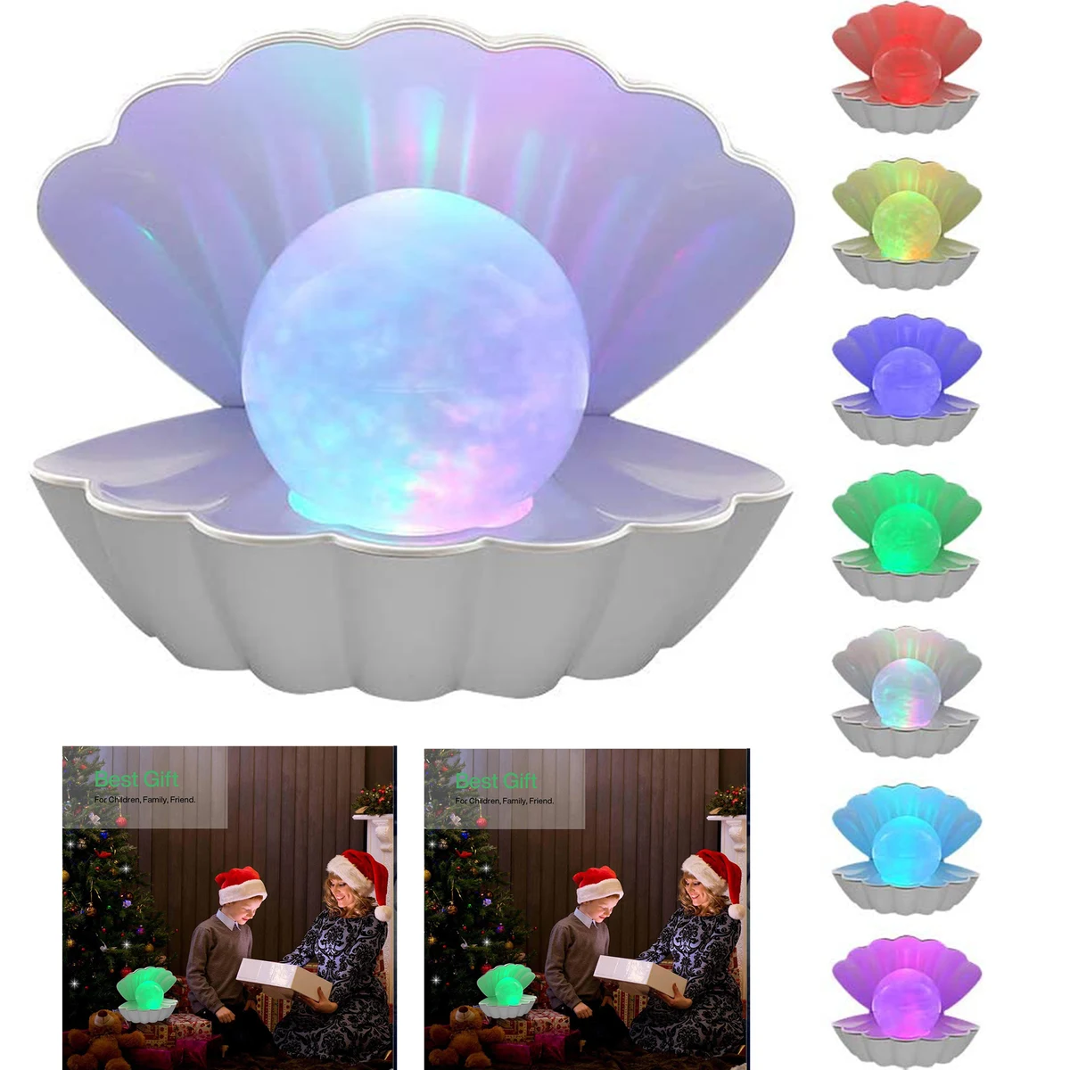 Shell Pearl 8 Colors Changing Mood Lamp 1
