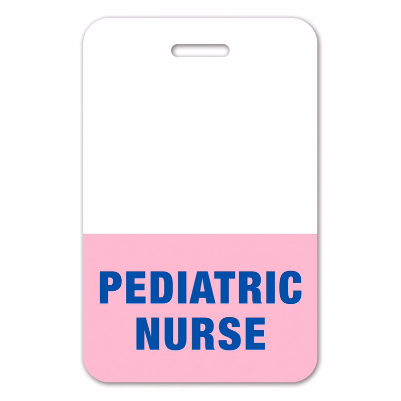 USA Made Laminated Plastic Tall Rectangle Badge Talker with Tag Slot (2.25"x3.5")