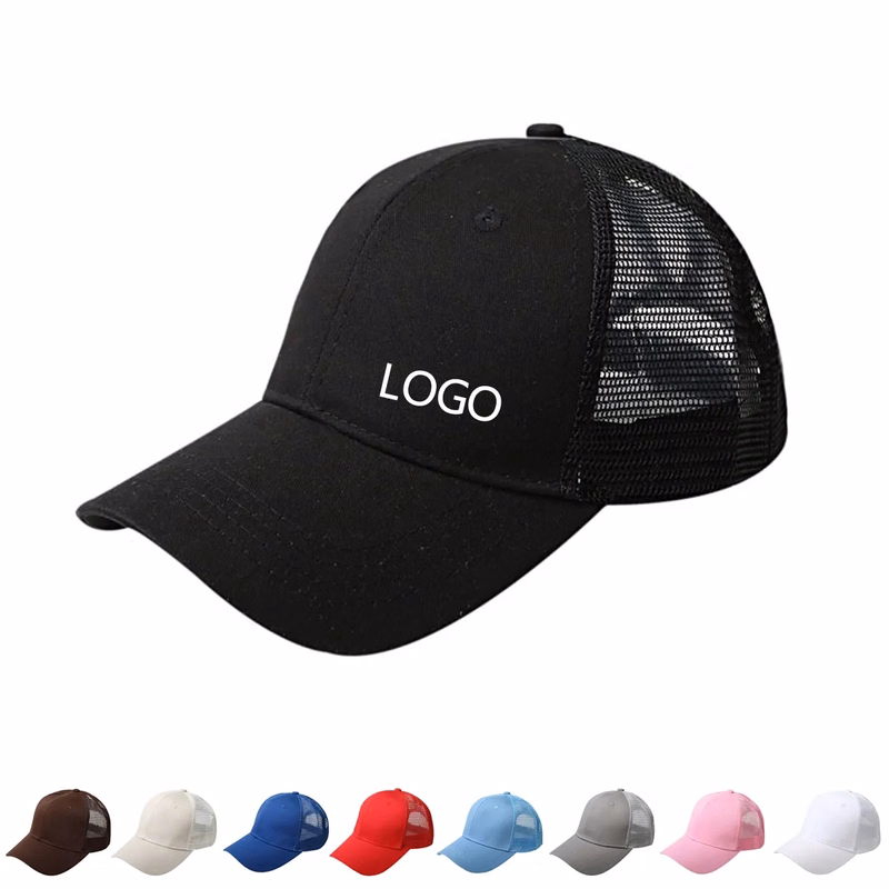 Cotton Ponytail Mesh Baseball Cap