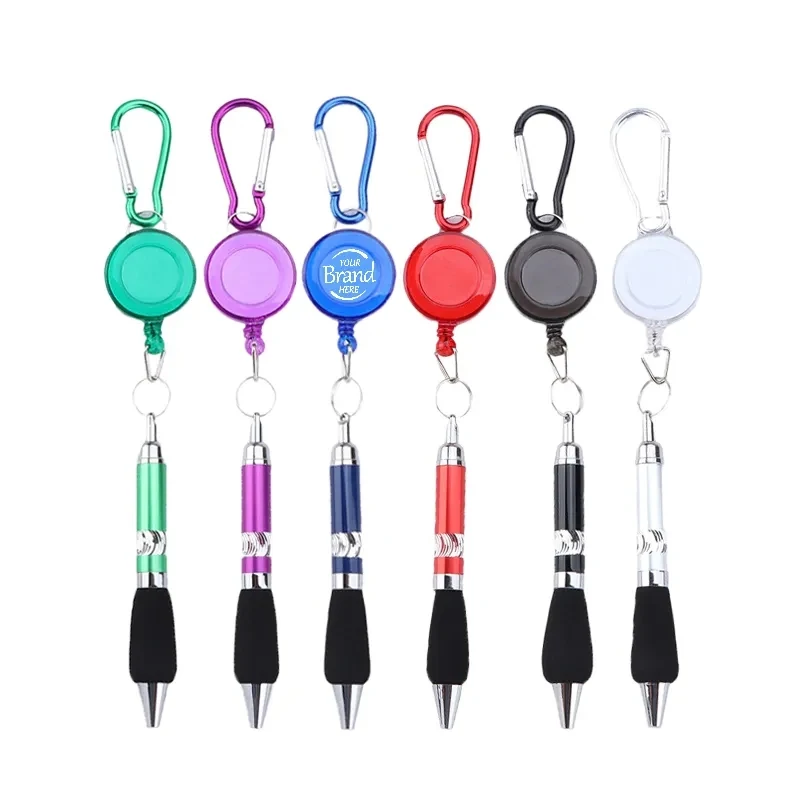 Carabiner Retractable Badge Reel Pens 1