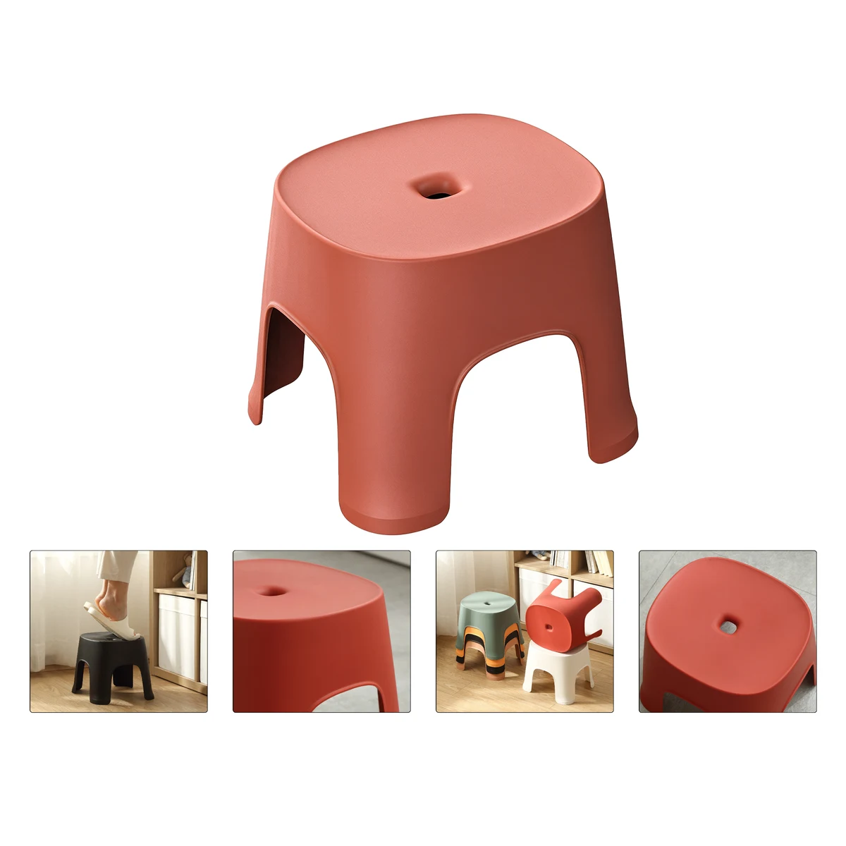 Solid Color Minimalist Multi-Purpose Low Stool 1