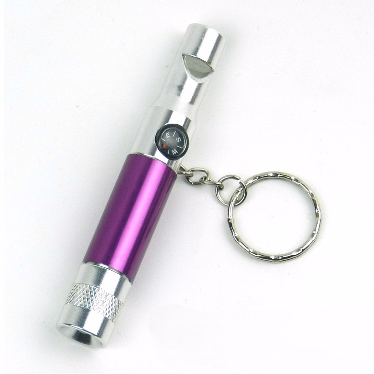 3-in-1 Mini Keychain Flashlight with Compass