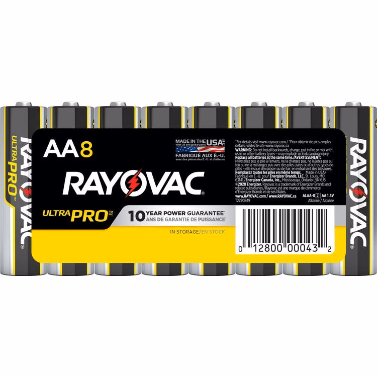 Rayovac Ultra Pro Alkaline AA Batteries - 8 Pack