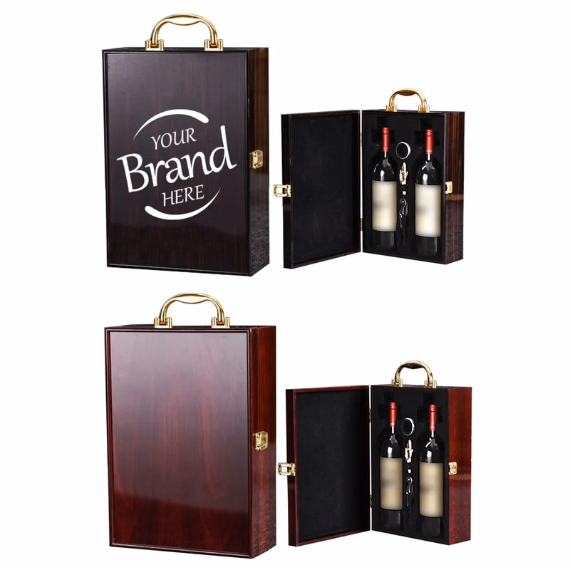 Wood Wine Bottle Gift Box