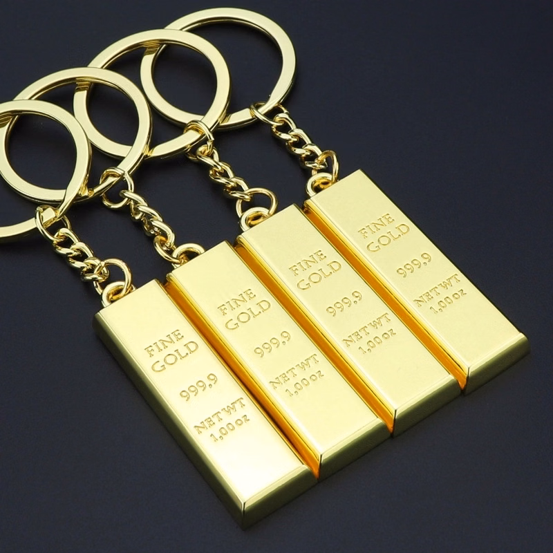 gold bullion keychain