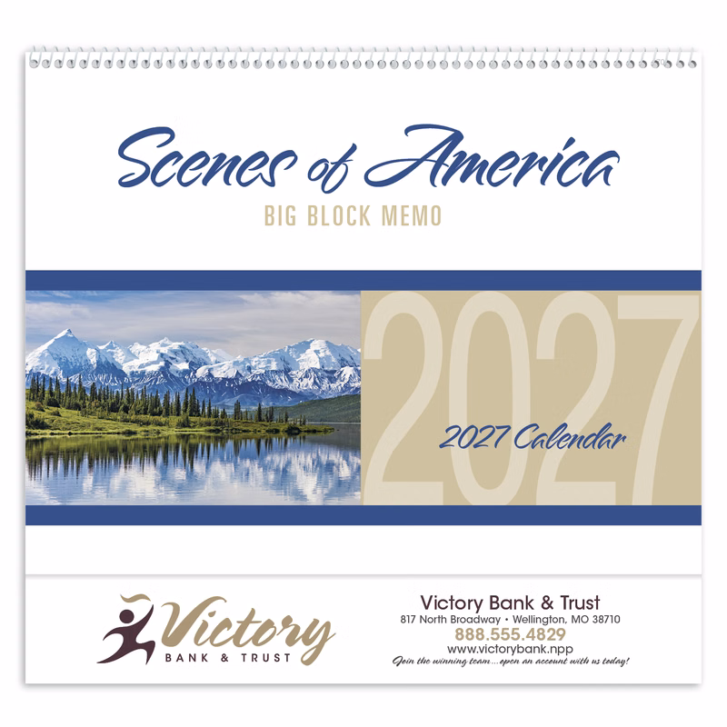 Triumph® Calendars Scenes of America Big Block Memo Calendar