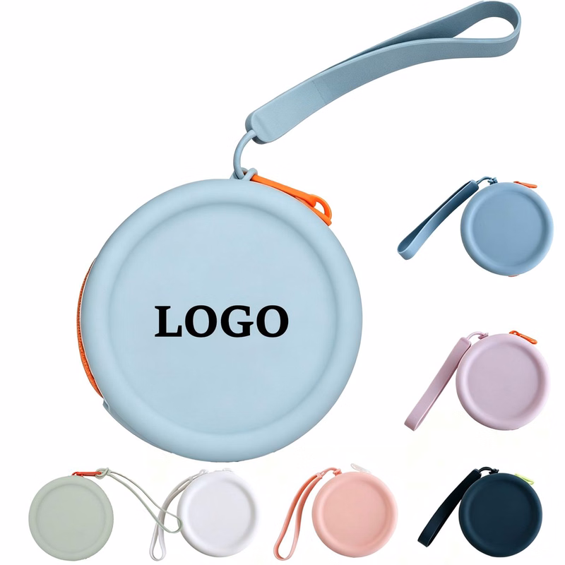 MOQ 10 Piece Round Silicone Pouch