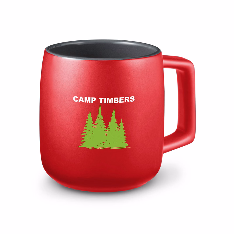 15 oz Geo Square Handle Ceramic Mug