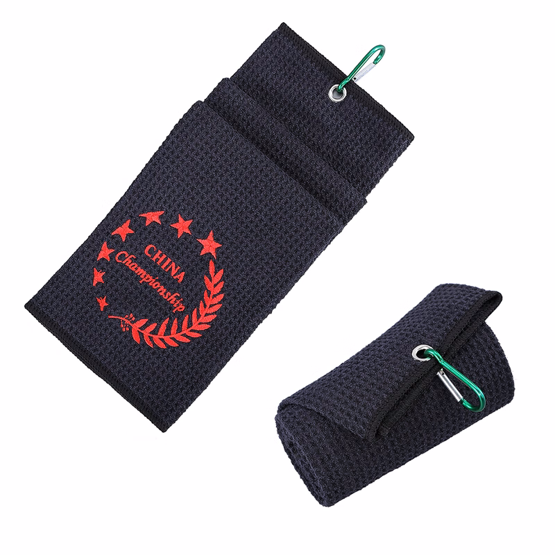 Golf Towel with Metal Grommet and Clip