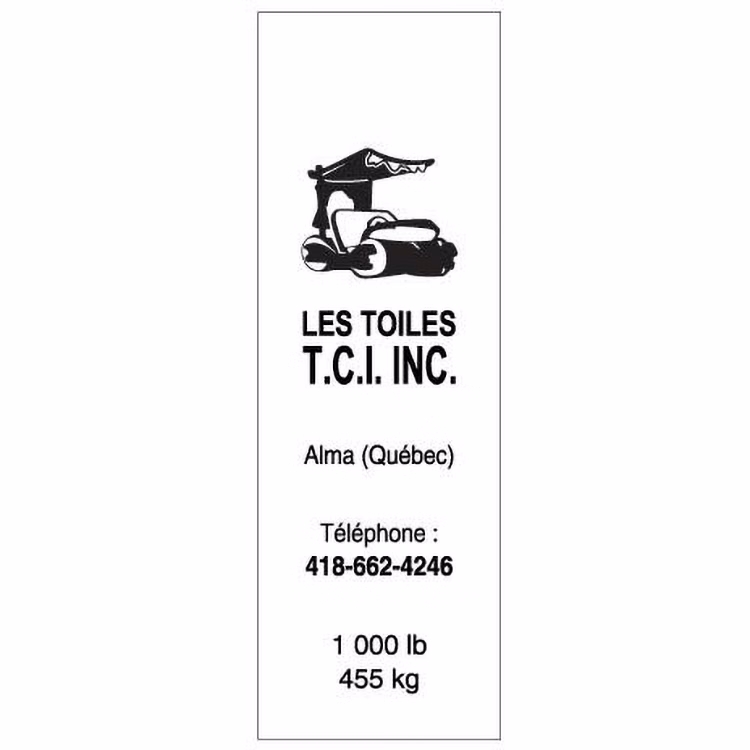 Security Tyvek Identification Rectangular. Screen-printed, 30.1 to 40 sq/in
