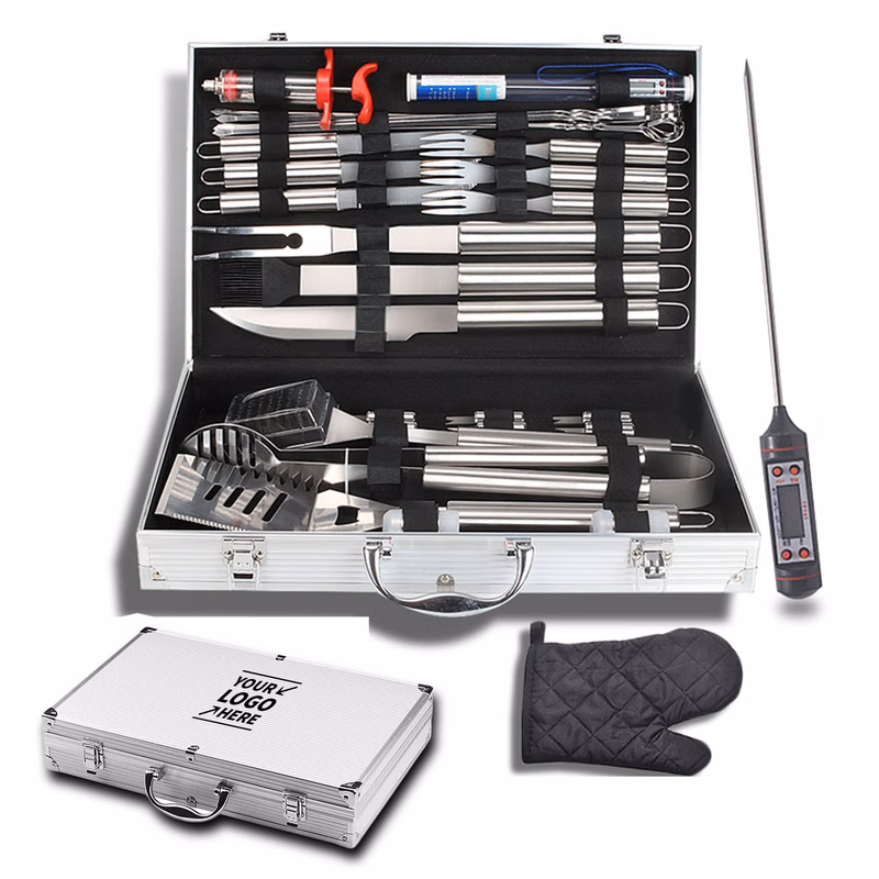 32 Pc Grill BBQ Utensil Accessory Tool Set With Case