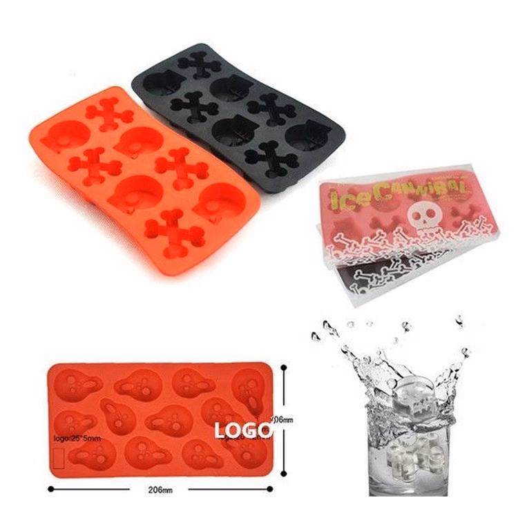 Halloween Mold Ice Tray - Skull Crossbones Pirate/ Ice Cannibal/ Monster