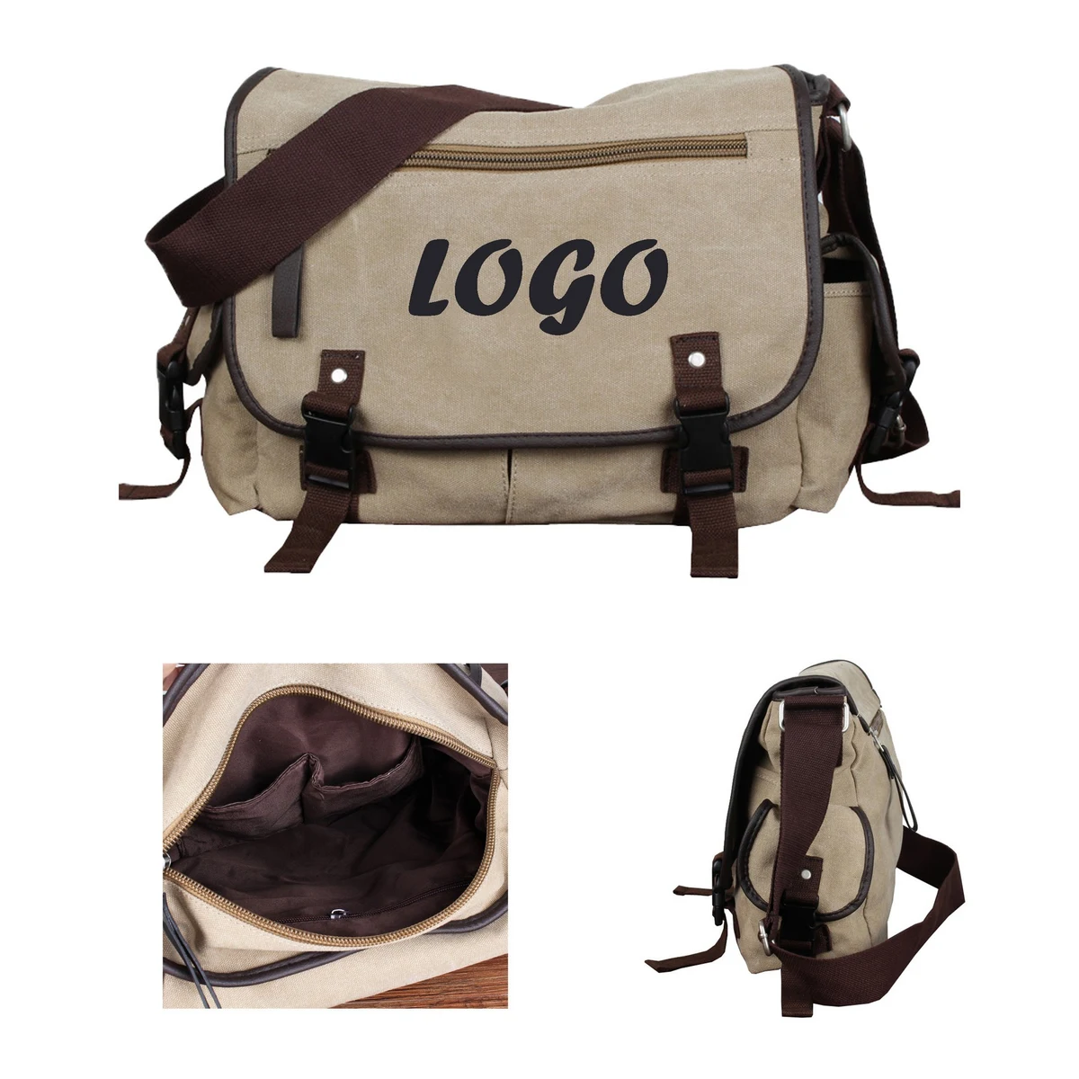 Vintage Canvas Messenger Bag 1