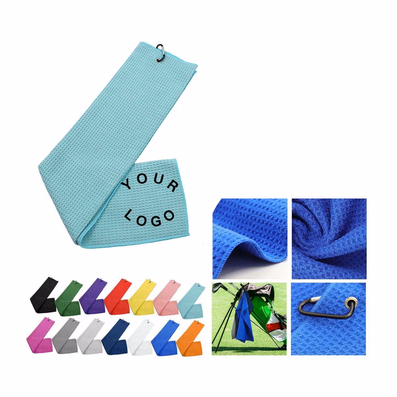 Soft Microfiber Golf Towel with Metal Clip