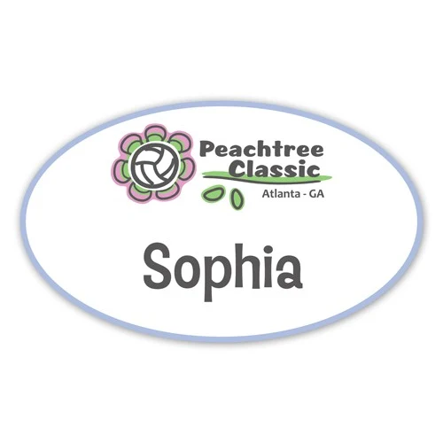 Full Color Name Badge w/ Personalization (3"X5") Oval 1