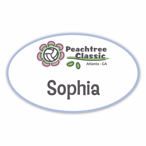 Full Color Name Badge w/ Personalization (3"X5") Oval
