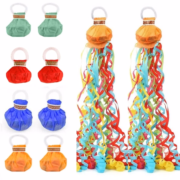 MOQ 100 Hand Throw Confetti Streamer Portable Recycling