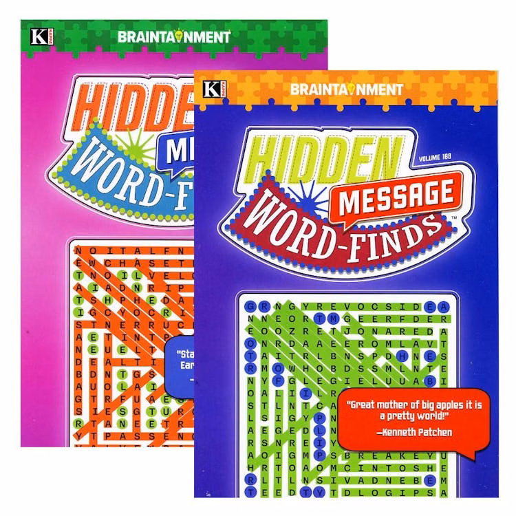 Hidden Message Word Find Books - Two Titles