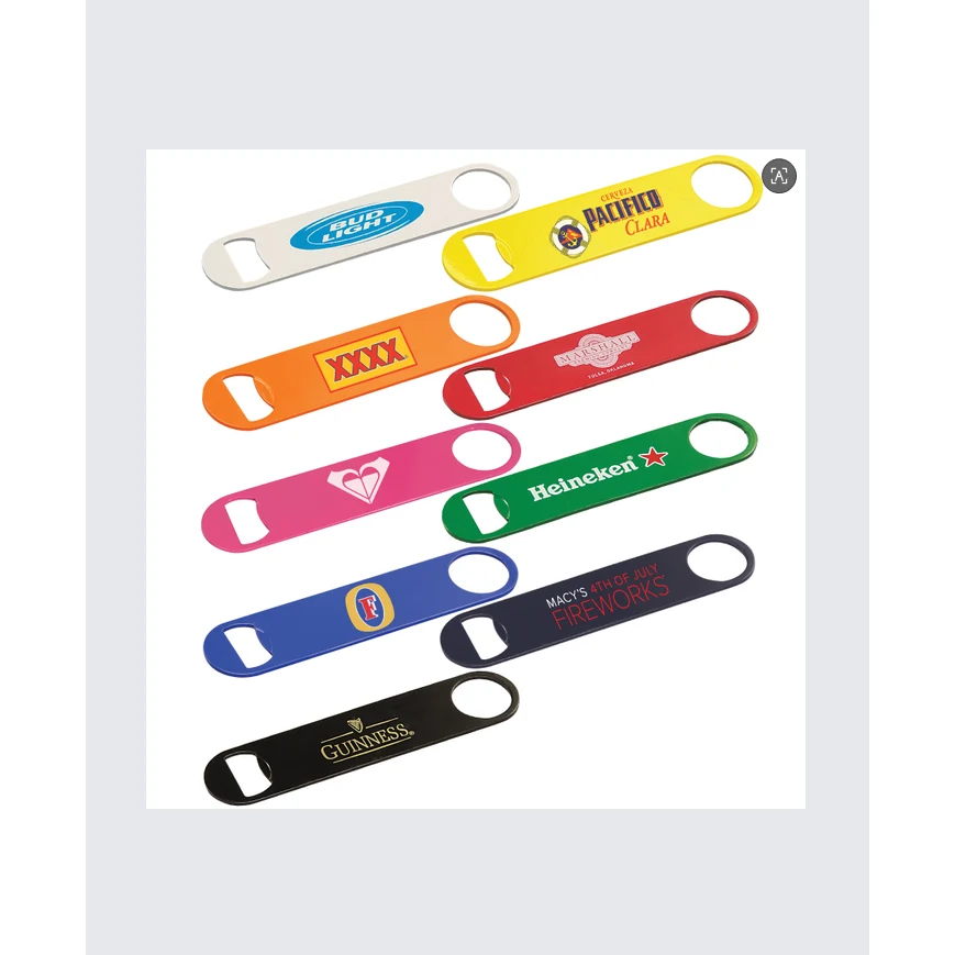 Paddle Style Powder Coated Steel Bottle Opener 1