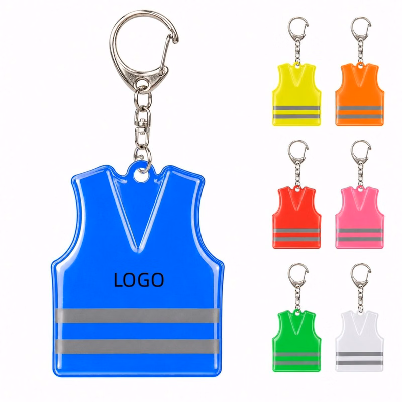 PVC Reflective Vest Keychain