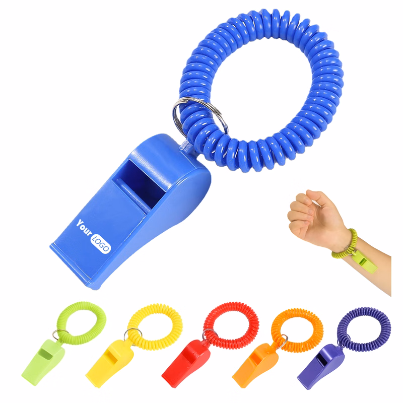 Coiled Keychain Whistle